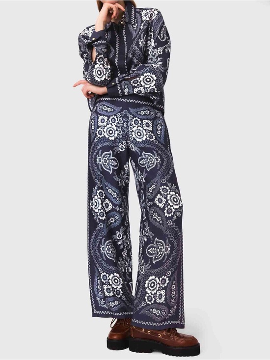 Maje Pants - Maje Flowing Bandana Print Pants